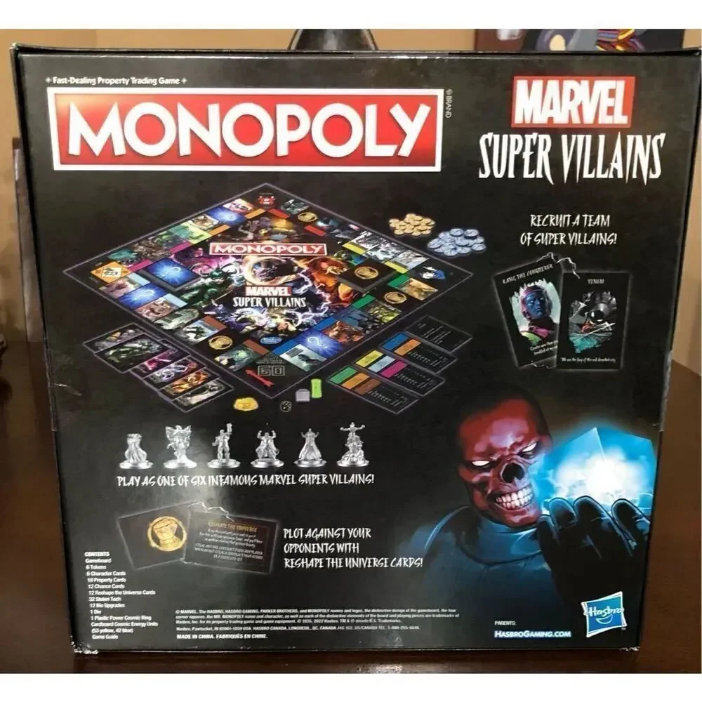 HASBRO - NWT Monopoly Marvel Super Villains Edition. Sealed Box